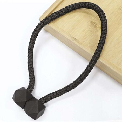 2er-Pack moderne, schwarze magnetische Gardinenhalter, XU, Dekorative Accessoires für Zuhause, Schlafzimmer, Esszimmer - KZQ