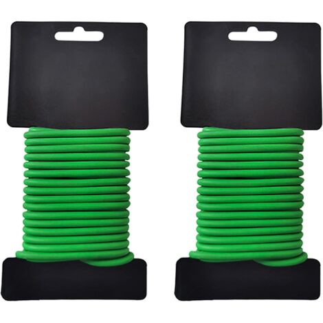 2er-Pack Pflanzenbinder für den Garten, 2,5 mm x 10 m, robuster, flexibler Eisendraht, flexibler Gartendraht für Pflanzen, für Kletterpflanzen, Weinreben, Sträucher und Blumen