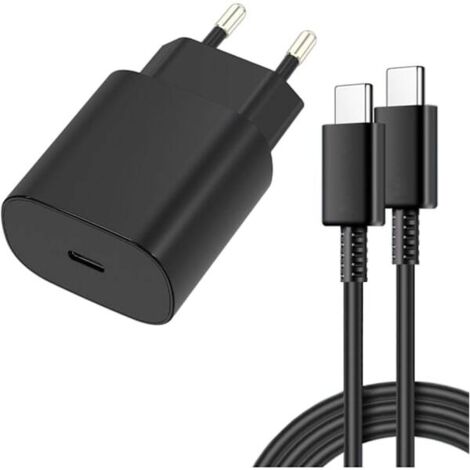 2er-Pack Samsung 25W kompatibles Schnellladegerät & USB-C-Kabel 1m, Schwarz 2er-Pack Samsung (45W Schwarz) Samsung (45W Schwarz)