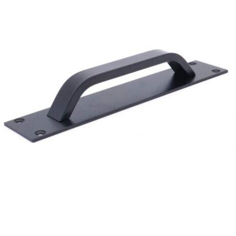 2er-Pack Schiebetürgriffe aus Aluminiumlegierung für Feuerschutztüren, Schranktürgriffe, Garderobentürgriffe, zum Drücken öffnen, 20 cm x 4 cm, schwarz