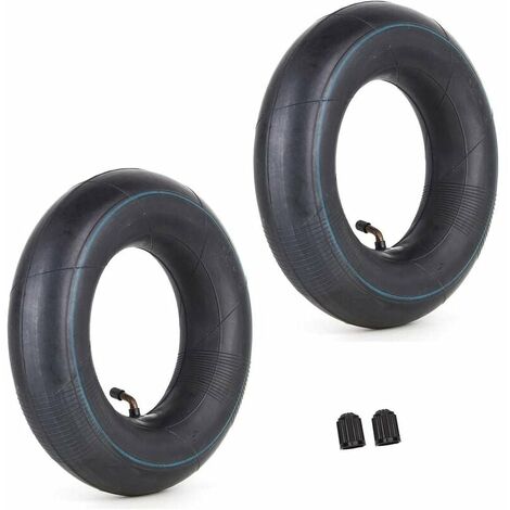 2er-Pack Schlauch 4.00/3.50-6 350/400-6 3.50-6 4.00-6 4.10-6 mit abgewinkeltem TR87-Ventilschaft als Ersatz für Sackkarren, Rasenmäher, Gartenanhänger, Schubkarren