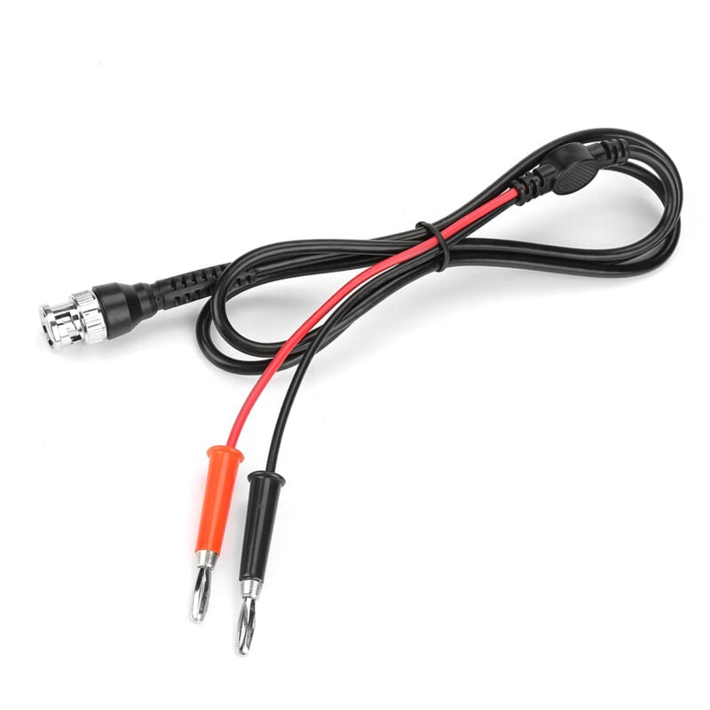 Image of 2er-Pack schwarze und rote Testkabel bnc auf zwei 50-Ω-Bananenstecker