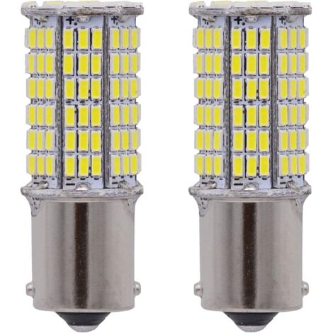 2er-Pack Superweiße 156 BA15S 1141 1003 7506 3014 114SMD 12V 9W LED-Lampe