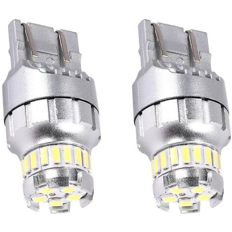2er-Pack T20 7440 W21W LED-Lampen für Autos, Canbus-kompatibel, für Rückfahrscheinwerfer, Rücklichter, Bremslichter und Blinker, 6000K, ultrahell.