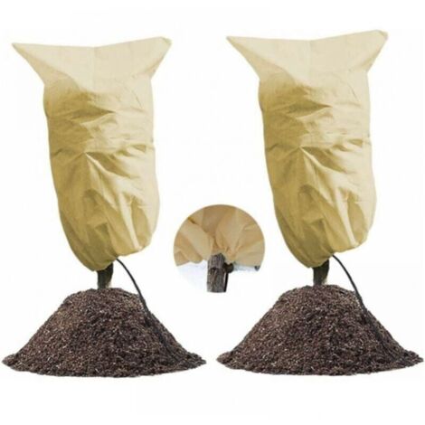 2er-Pack Winter-Pflanzenabdeckung, 60 x 80 cm, Winter-Pflanzenabdeckung, wiederverwendbare Pflanzenabdeckung, 70 g/m², FLITI