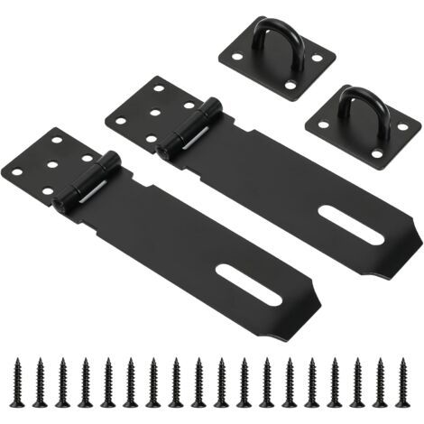 2er-Packung Schuppentür-Überfalle und Klammern, Hochleistungs-Vorhängeschloss, 5"