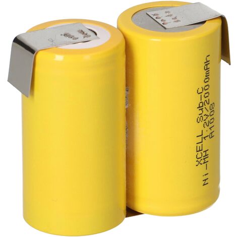 2er Reihe Akku Sub-C 2000 mAh 2,4V NiMh mit Lötfahne