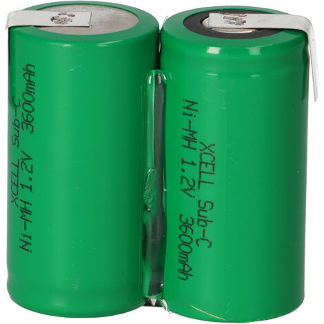2er Reihe Akku Sub-C 3600 mAh 2,4V NiMh mit Lötfahne