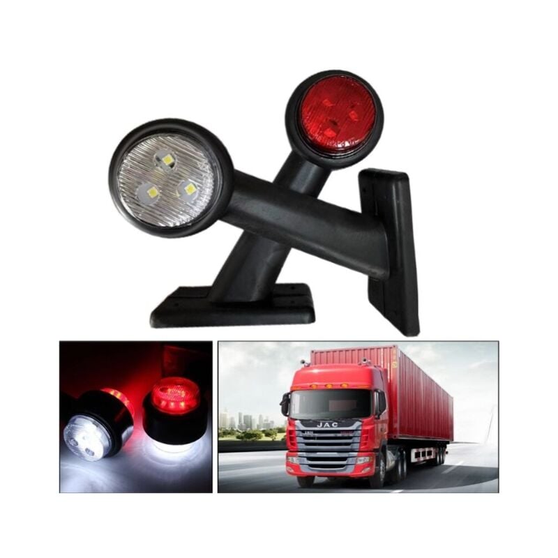 Image of Alovez - 2er-Set 12V led Seitenmarkierungsleuchten 15cm für Anhänger lkw