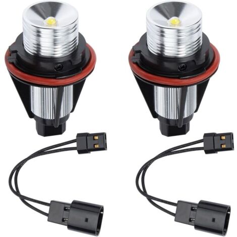 2er Set Angel Eyes Scheinwerfer kompatibel BMW E39-E87 6000K/7000K Xenonweiß mit Decoder Fehlerfrei