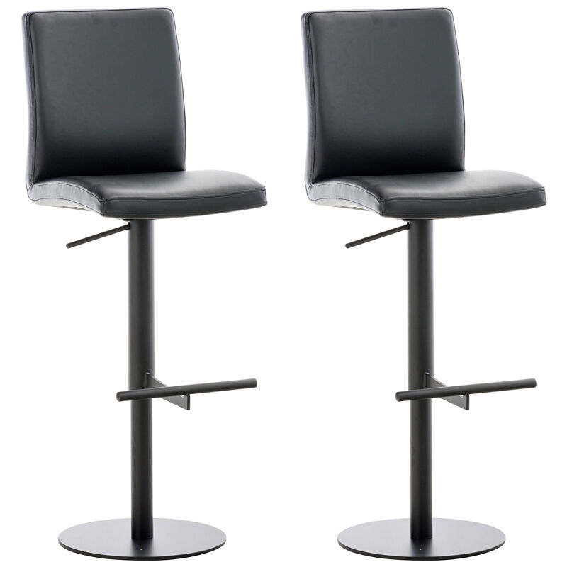 Clp - 2er Set Barhocker Cadiz Kunstlederbezug Schwarz