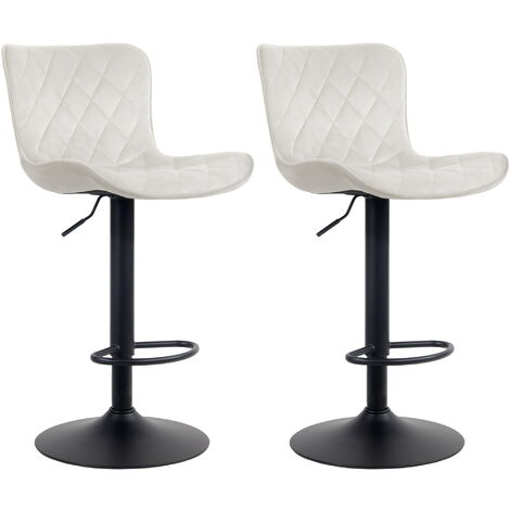 2er Set Barhocker Emma creme Samt