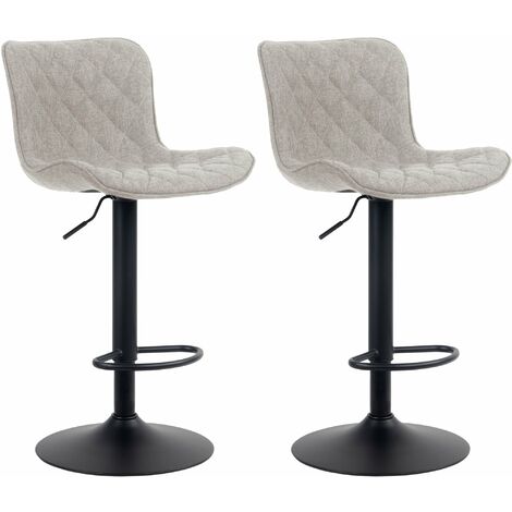 2er Set Barhocker Emma taupe Stoff