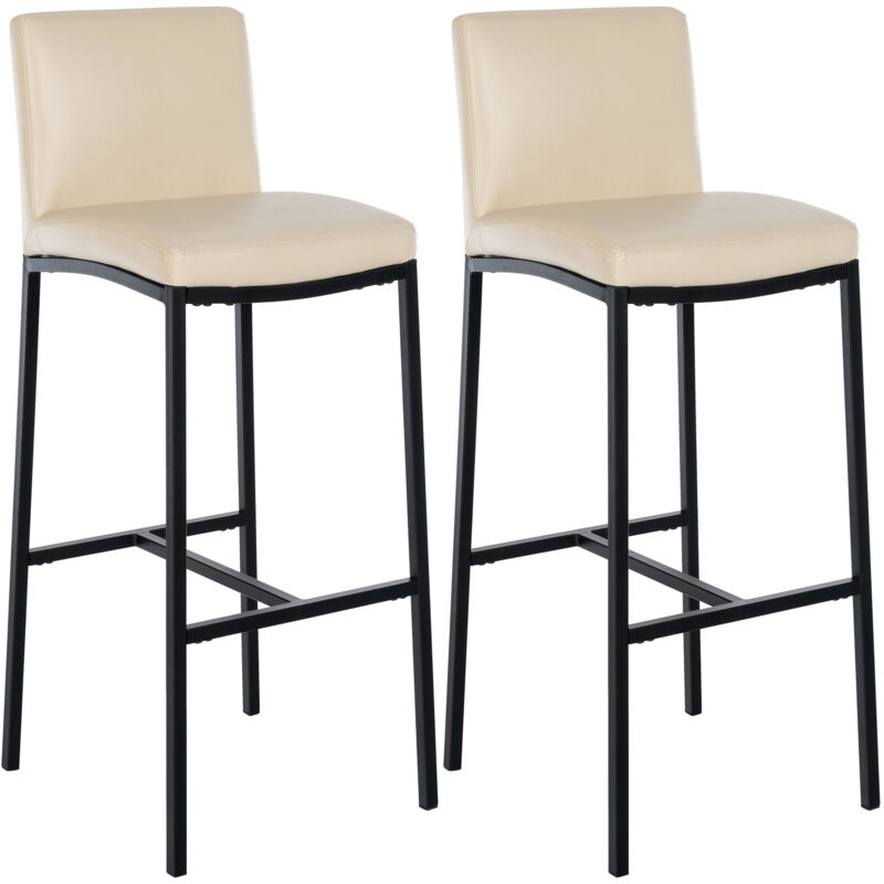 Clp 2er Set Barhocker Freeport Creme Kunstleder