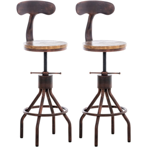2er Set Barhocker Hanam bronze