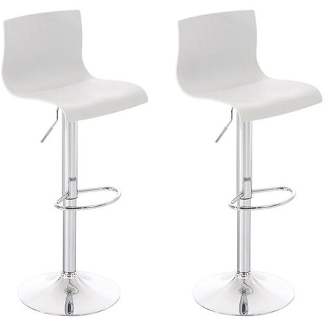 2er Set Barhocker Hover Kunststoff weiß