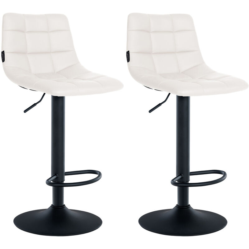 Clp 2er Set Barhocker Jerry Kunstleder Weiß Schwarz