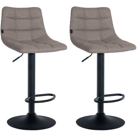 2er Set Barhocker Jerry Stoff grau schwarz