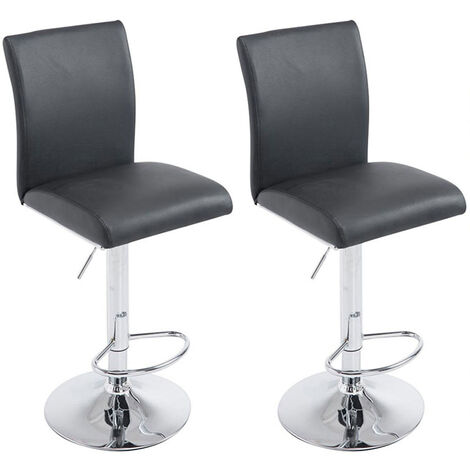 2er Set Barhocker Köln Kunstleder schwarz