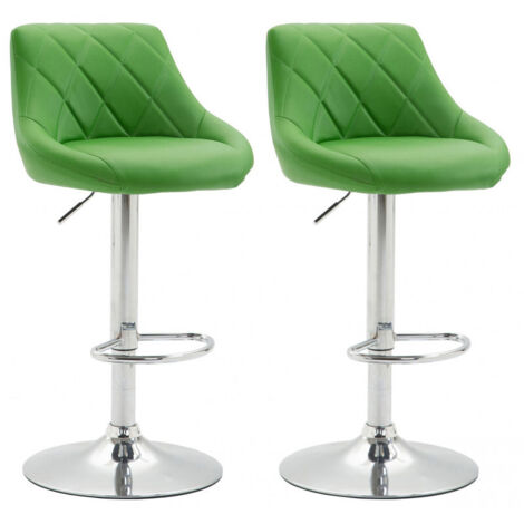 2er Set Barhocker Lazio Kunstleder grün
