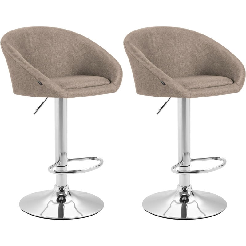 Barhocker Dyn V2 Stoff Stuhl Hocker Tresenstuhl taupe