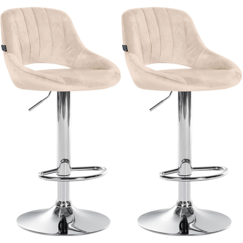 CLP - 2er Set Barhocker Milet Samt c CLP - 2er Set Barhocker Milet Samt c