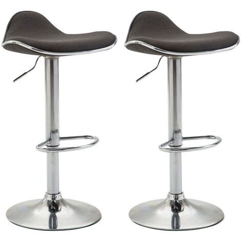 2er Set Barhocker Shanghai Stoff dunkelgrau