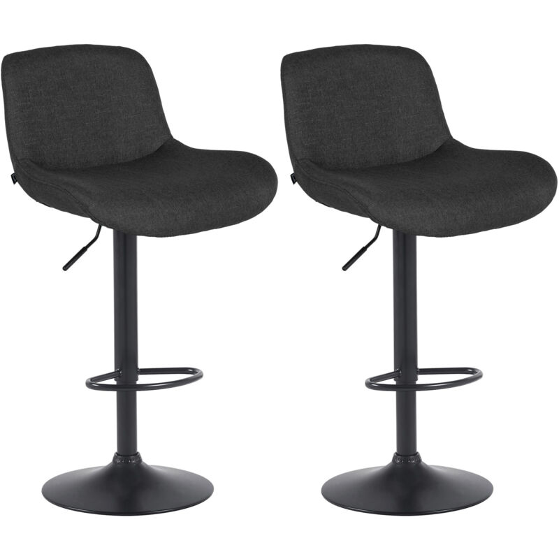 Clp - 2er Set Barhocker Solon Schwarz Stoff