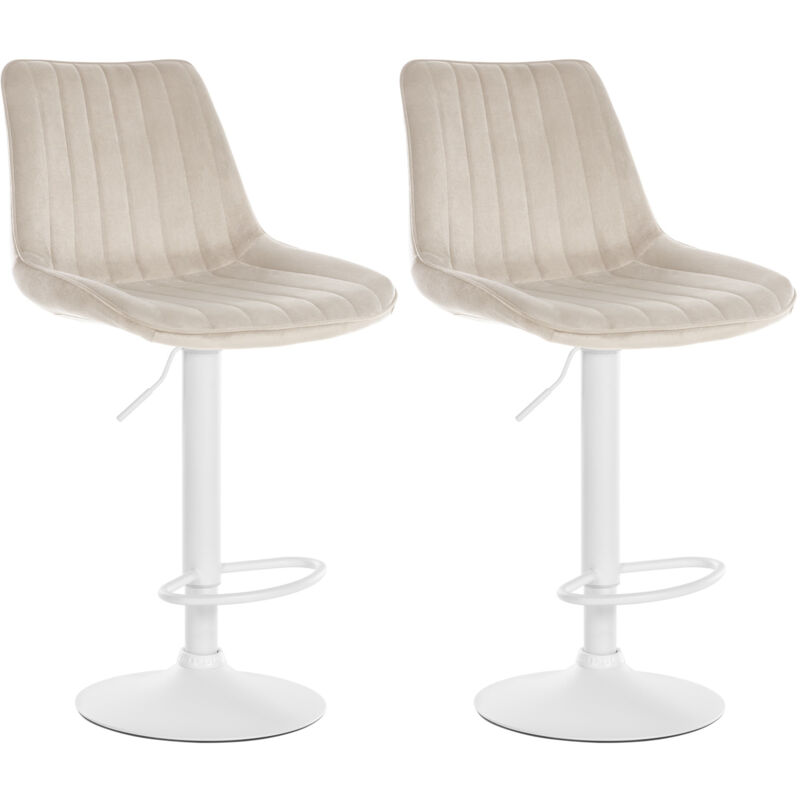 2er Set Barhocker Toni Samp Weiß