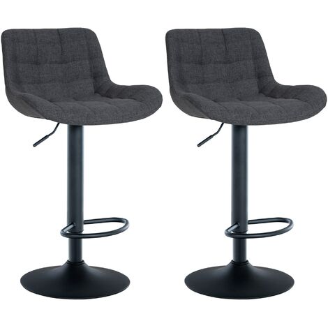 2er Set Barhocker Tover schwarz Stoff