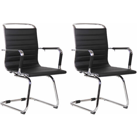 2er Set Besucherstühle Balve schwarz Kunstleder