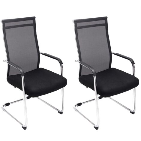 2er Set Besucherstühle Brenda schwarz