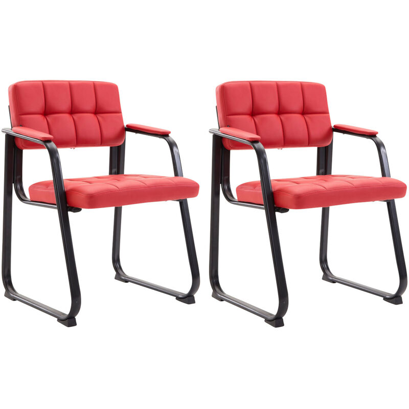 Clp 2er Set Besucherstühle Canada B Kunstleder Rot