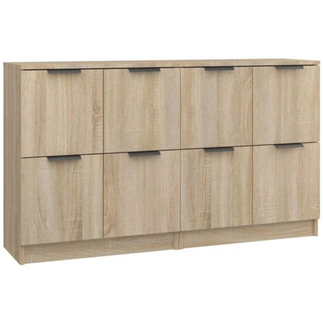 2er Set Buffets Sonoma Eiche 60x30x70 cm Ingenieurholz