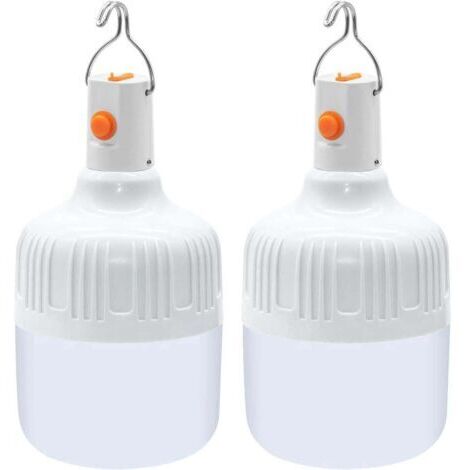 2er-Set Campinglaternen (150 W), tragbare Lampe mit USB-aufladbaren Batterien, superhell, für Outdoor, Camping, Zelt, Terrasse, Garten