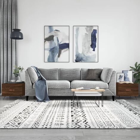 2er Set Couchtische Eiche Braun 50x50x40 cm aus Werkstoff