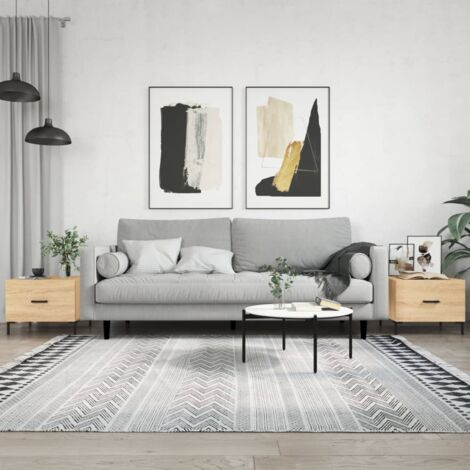 2er Set Couchtische Sonoma Eiche 50x50x40 cm aus Spanplatte