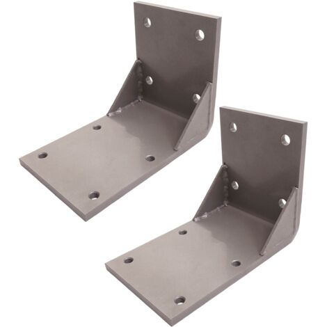 2er-Set Deckenadapter für Kassetten-Markise HHG-438 H123, Deckenmontage Halterung Adapter grau