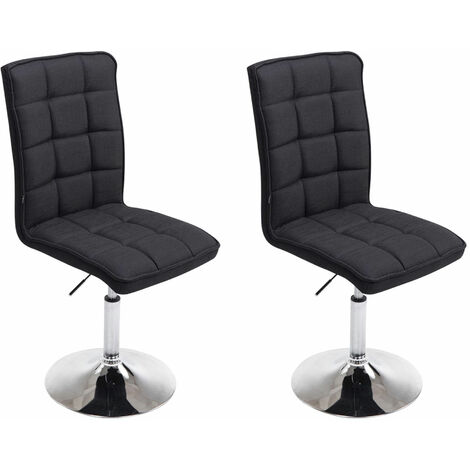 2er Set Design Esszimmerstühle Peking V2 Stoff schwarz
