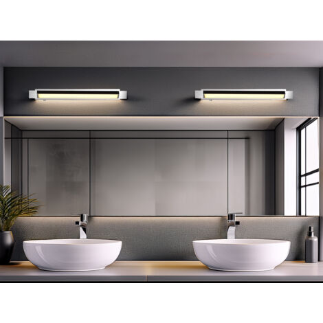 2er SET dimmbare LED Bad Spiegelleuchten schwenkbar, Chrom Breite 50cm