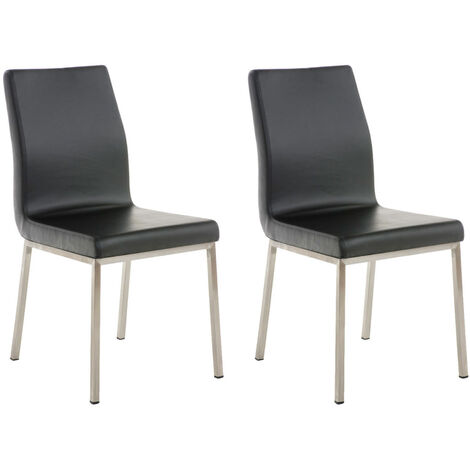 2er Set Esszimmerstühle Colmar schwarz