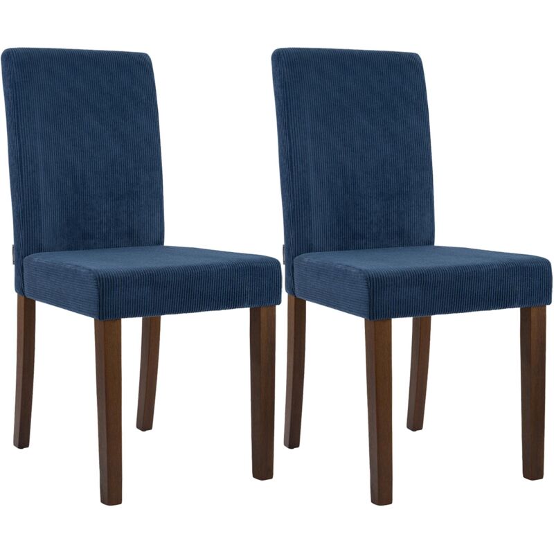 Clp 2er Set Esszimmerstuhl Ina Cord Blau Antik-dunkel