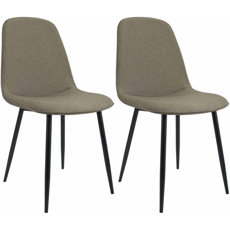 Clp 2er Set Esszimmerstuhl Maryam Taupe Stoff