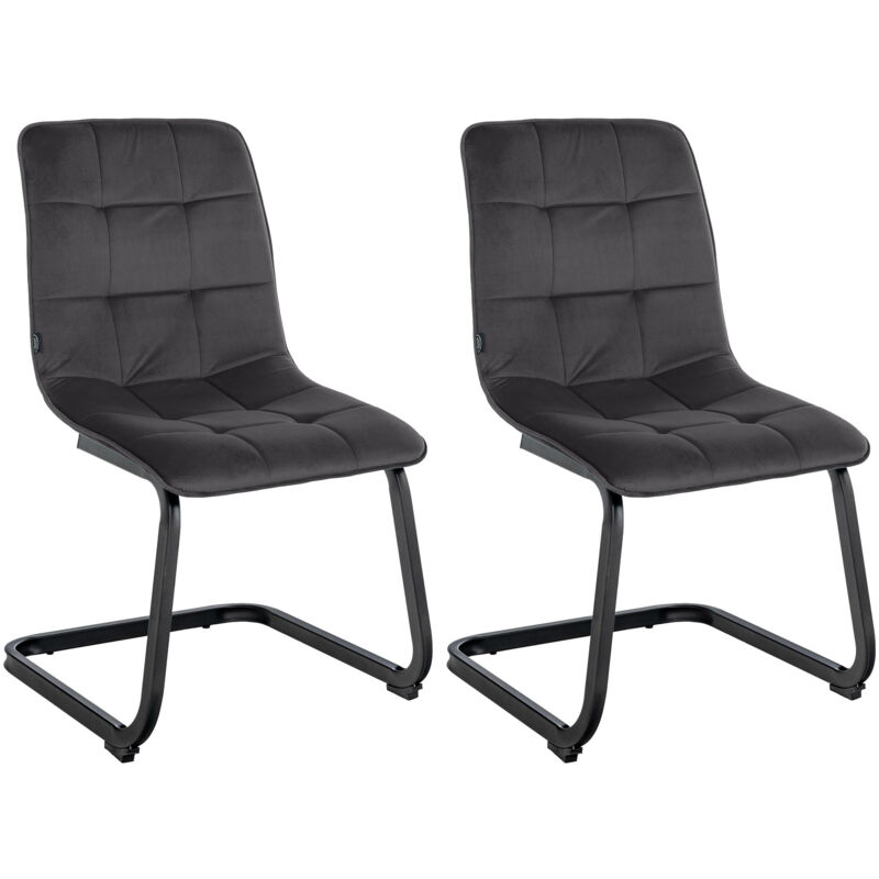 Clp 2er Set Esszimmerstuhl Vermont Samt Schwarz
