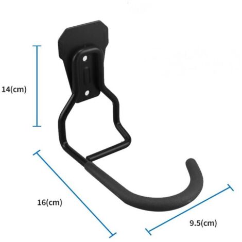 2er-Set Fahrradhaken, schwarz, robuste Fahrradhalterungen aus Eisen, L-förmige Wandhalterung, praktischer vertikaler Fahrradständer für Zuhause oder Garage