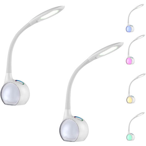 2er Set Flex LED Schreibtischlampen TARRON, Dimmer und Farbwechsel