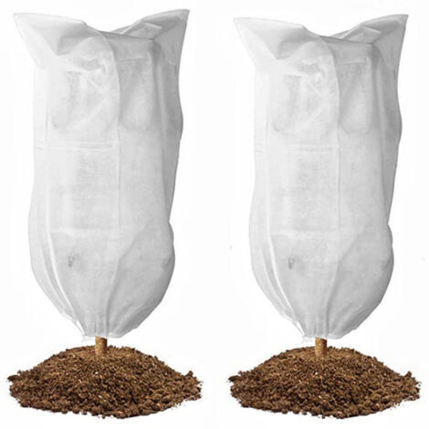 2er-Set Frostschutzhüllen, 1,2 Meter Länge, 1,8 Meter Höhe, für alle Arten von Pflanzen und Sträuchern. Der Stoff ist weich und widerstandsfähig.