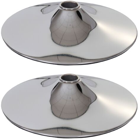 2er-Set Fußplatte Fuß Fußteller für Barhocker Loungesessel, chromoptik Ø 41cm