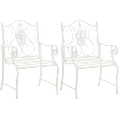 2er Set Gartenstühle Punjab weiß
