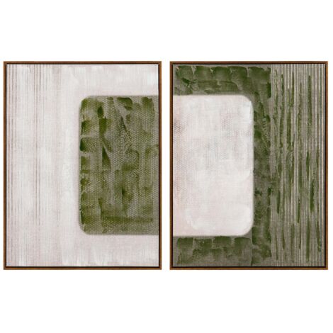 2er-Set Gemälde 80% handgemalt 60x4x80 cm